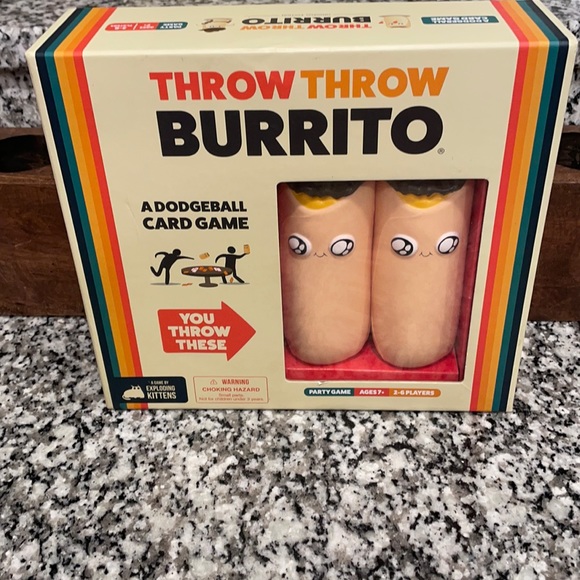 Exploding Kittens Games Throw Throw Burrito Dodgeball Party Game By